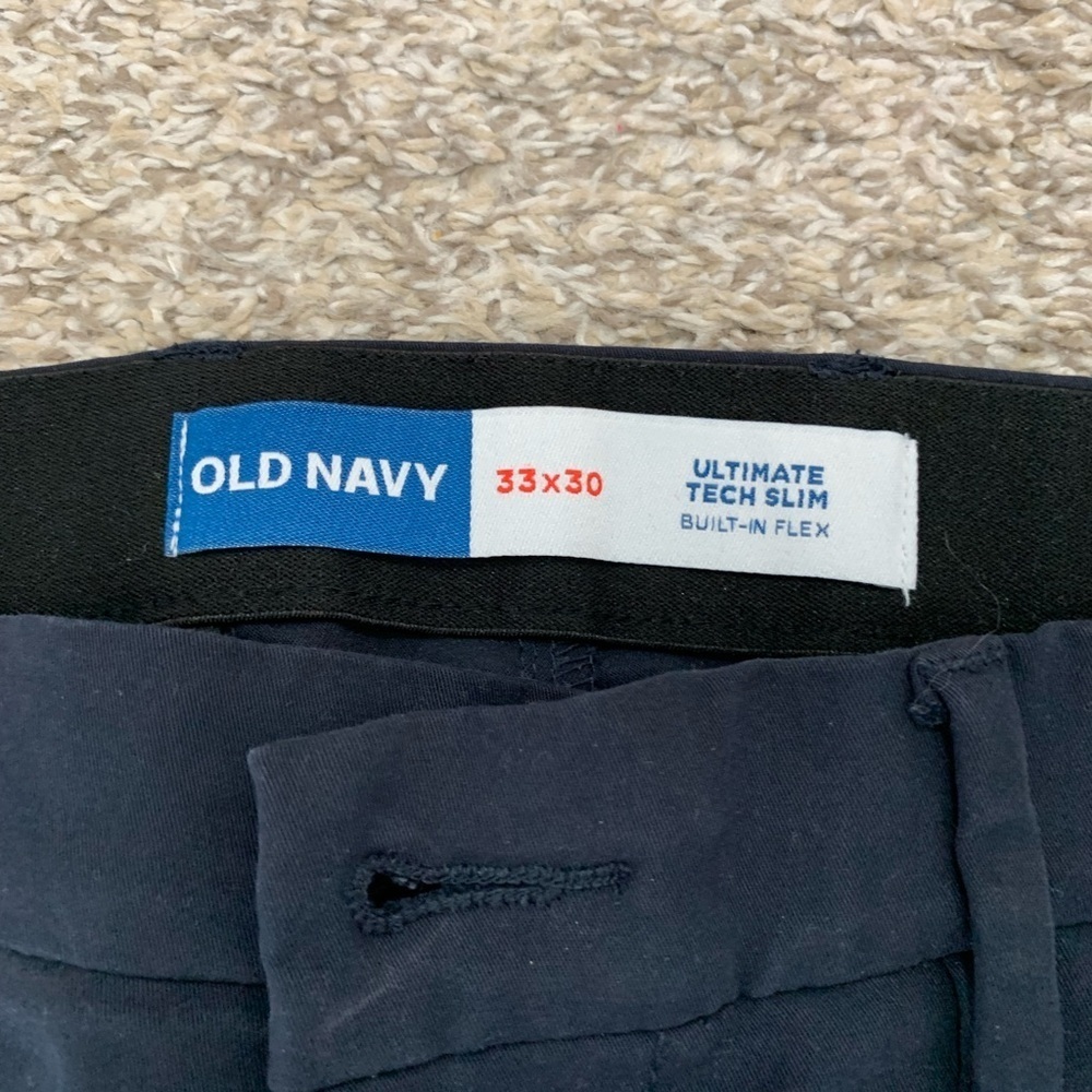 Old Navy Navy Blue Slim Pants - Picture 2 of 3